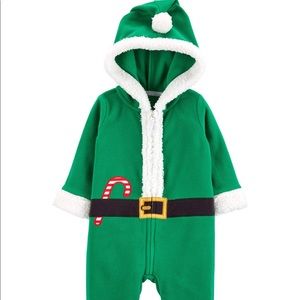 🆕 Carter’s • Holiday Elf • Zip Up • Jumpsuit
